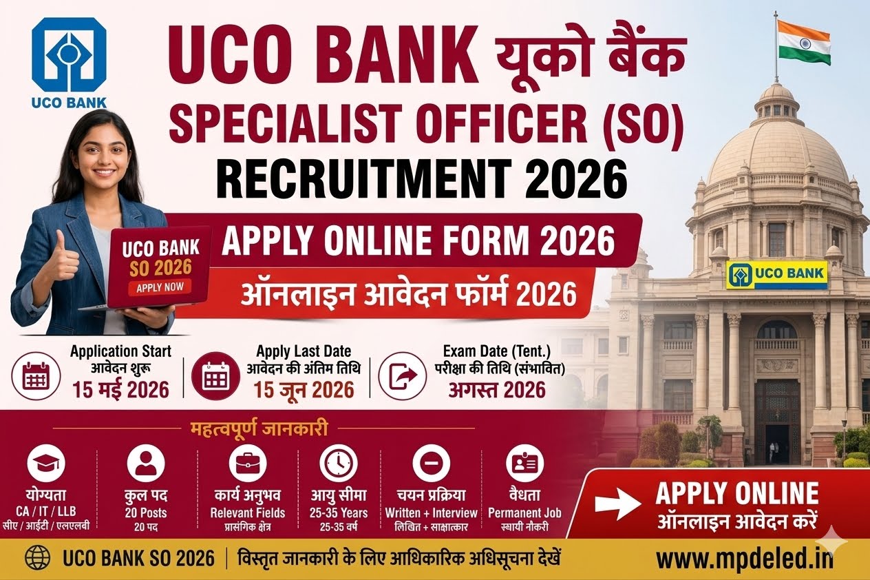 UCO Bank SO Recruitment 2026 Out