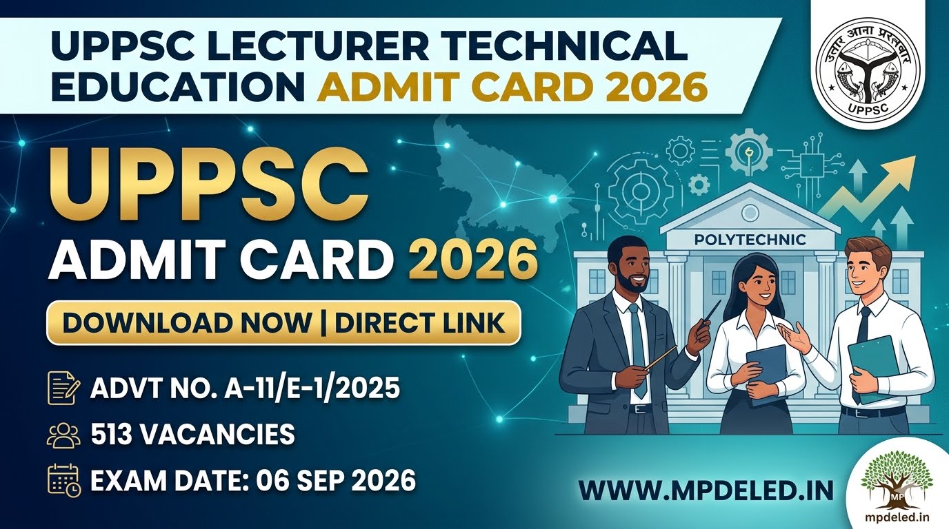 UPPSC Polytechnic Lecturer Admit Card 2026