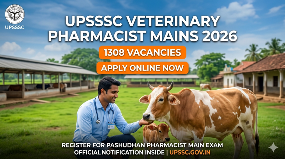 UPSSSC Veterinary Pharmacist Main Examination 2026